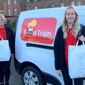 Food Train’s Nithsdale development officer Jennifer Ferguson, left, and administrator Melissa McCrindle with some of the Home from Hospital bags