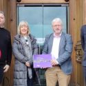 Alan Webb, Chief Executive Officer of Third Sector Dumfries and Galloway, second left, joins other community partners at the launch of the plan.