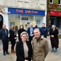 • The launch of Midsteeple Quarter’s Enterprise Pop-up Hub at The Smithy, Dumfries High Street. Midsteeple Quarter Community Engagement Activator Kathryn Hill and board member Robert Richmond are pictured, front, with, left to right, Kenny Bowie (Dumfries & Galloway Chamber of Commerce), Kirstie Scrimgeour (South of Scotland Enterprise), Selina McMorran (Third Sector Dumfries & Galloway), Gary Calderwood (Business Gateway), Jamie Shovelin (Dumfries & Galloway Chamber of Commerce) and Sarah-Jane Burns (CodeBase)