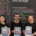 Youth Matters Steering Group Members Abbi Williams, Luke Smith and Sarah Cronie at The Bridge, Dumfries